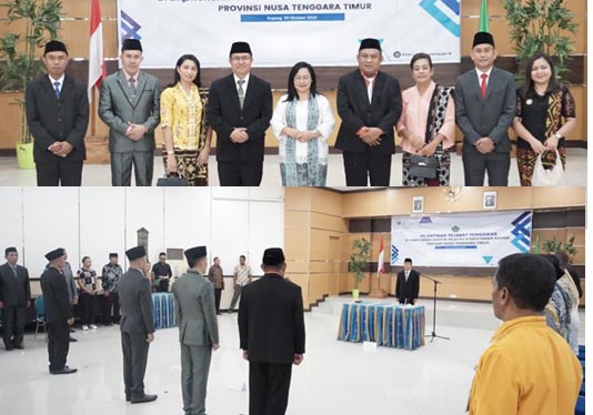 Acara pelantikan empat pejabat lingkup Kementerian Agama NTT. (ntt.kemenag.go.id)