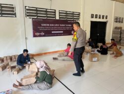 Kabag Ops Polres Sumbawa Barat Lakukan Pengecekan Pengaturan Surat Suara dan Kelengkapan TPS