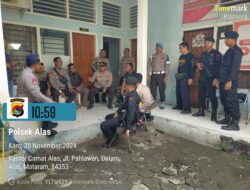 Polsek Jajaran Polres Sumbawa Perketat Pengamanan Kotak Suara Menjelang Penghitungan Suara