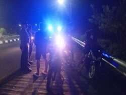 Antisipasi Kejahatan dan Balap Liar, Polsek Gerung Gelar Patroli Malam