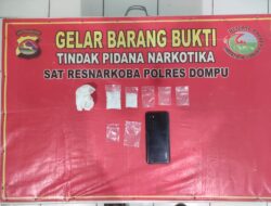 Satresnarkoba Polres Dompu Hentikan Distribusi Sabu dari Sumbawa, Pengedar Ditangkap