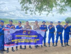 Dukung Penuh Ketahanan Pangan, Sat PolAirud Polres Bima Kota Lepas 10 Ribu Ekor Benih Bibit Ikan Bandeng