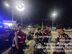 Sat Samapta Polres Sumbawa Barat gelar Patroli Blue Light