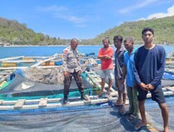 Bhabinkamtibmas Sekotong Apresiasi Budidaya Ikan di Gili Gede