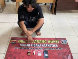 Bawa Sabu 18 Gram, Seorang Pria Dibekuk Tim Opsnal Sat Resnarkoba Polres Sumbawa Barat