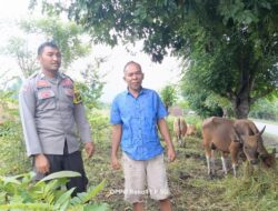 Bhabinkamtibmas Desa Adu Sambangi Warga, Dukung Program Ketahanan Pangan Nasional