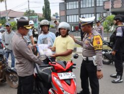 Operasi Keselamatan Rinjani 2025, Polres Bima Kota Berikan Reward dan Punishment bagi Pengendara