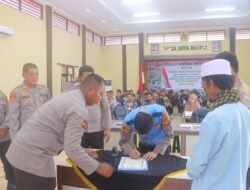 Polres Lombok Utara Gelar Penandatanganan Pakta Integritas Penerimaan Polri