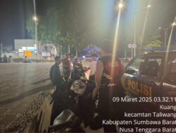 Antisipasi Gangguan Kamtibmas, Sat Samapta Polres Sumbawa Barat Laksanakan Patroli Sahur