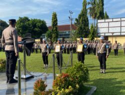 Kapolres Bima Kota Pimpin Upacara PTDH In Absentia, Dua Personel Resmi Tidak Lagi Berstatus Anggota Polri