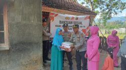 HUT Bhayangkara ke-79, Polsek Pajo Serahkan Bantuan ke Warakawuri