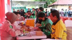 Pengemudi Ojol Senang, Dapat Pelayanan Kesehatan Gratis Hari Bhayangkara ke-79 Polda Sulut