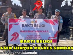 Polsek Lunyuk Gelar Bhakti Religi di Pura Puseh Sambut Hari Bhayangkara ke-79