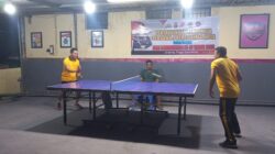 Sambut Hari Bhayangkara ke-79, Polres Bima Kota Gelar Pertandingan Tenis Meja