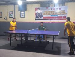 Sambut Hari Bhayangkara ke-79, Polres Bima Kota Gelar Pertandingan Tenis Meja