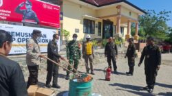 Polsek Poto Tano Kawal Pemusnahan Arsip Operasional Balai Karantina NTB
