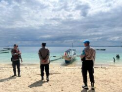Polsek Sekotong Tingkatkan Patroli Wisata di Pantai Elak-Elak Lombok Barat