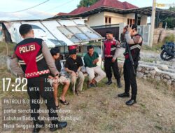 Polres Sumbawa Intensifkan Patroli KRYD di Pantai Samota, Beri Himbauan Kamtibmas pada Remaja