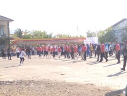 Kapolres Bima Kota Hadiri Senam Sehat Bersama Peringatan HARHUBNAS ke-55 di Pelabuhan Bima
