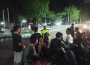 Sat Lantas Polres Dompu Intensifkan Blue Light Patrol dan Strong Point Malam, Ciptakan Kamseltibcar Lantas Kondusif