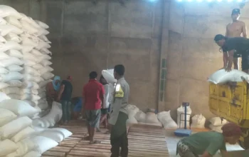 Kawal Ketahanan Pangan, Bhabinkamtibmas Desa Mareje Pastikan Tonase Jagung Petani Masuk Gudang Bulog