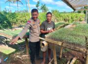 Bhabinkamtibmas Desa Bagik Papan Silaturahmi dan Cek Bibit Pertanian Warga Dukung Program Ketahanan Pangan