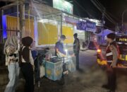 Sat Samapta Polres Lombok Utara Gelar Patroli Blue Light, Sambangi Pedagang di Kecamatan Tanjung