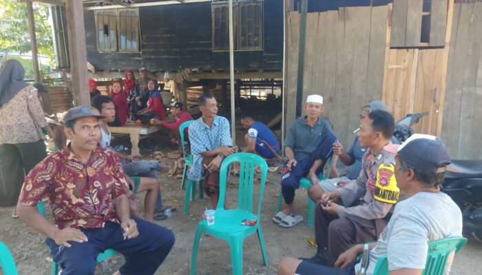 Bhabinkamtibmas Desa Lamunga Sosialisasikan Pencegahan TPPO kepada Warga