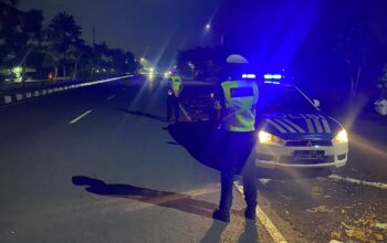 Patroli Malam Satlantas Polres Lombok Barat di Bypass BIL 2