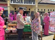 POLSEK DOMPU SALURKAN BANTUAN SOSIAL DALAM RANGKA HARI BHAYANGKARA KE-80, WUJUD KEPEDULIAN POLRI KEPADA MASYARAKAT