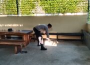 Polsek Pemenang Amankan Pertandingan Sepak Bola Liga 4 Piala Bupati KLU di GOR Mini Pemenang