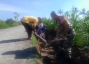 Babinsa Lembar Dampingi Petani Perkuat Infrastruktur Pertanian
