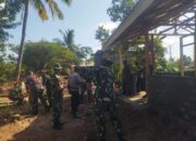 Bhabinkamtibmas Kampasi Meci Hadir Dampingi Kunjungan Pengawas TMMD ke-129 di Rumah Warga