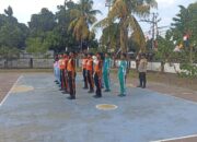 Bhabinkamtibmas Desa Setanggor Dampingi Pemantapan Latihan Paskibra Kecamatan Sukamulia Jelang HUT ke-81 RI