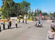 Pastikan Kegiatan Berjalan Aman, Polres Bima Kota Laksanakan Pengamanan Lomba Gerak Jalan SMA