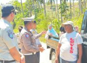 Tekan Risiko Kecelakaan, Satlantas Polres Bima Kota Edukasi Warga di Jalur Rawan