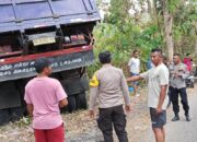 Diduga Kabin Lepas dari Pengunci, Truk Terperosok di Jalan Rontu-Kumbe Sopir di Evakuasi