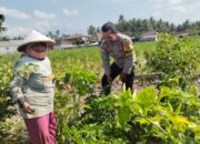 Bhabinkamtibmas Pringgabaya Sambangi Petani, Ingatkan Kamtibmas dan Bahaya Karhutla