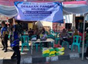 POLRES DOMPU GELAR GERAKAN PANGAN MURAH, JUAL 1,5 TON BERAS UNTUK BANTU MASYARAKAT