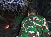 Babinsa dan Warga Berjibaku Jinakkan Api Bukit Tangkok Koe