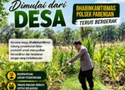 DALAM RANGKA MENDUKUNG PROGRAM KETAHANAN PANGAN, ANGGOTA POLSEK PARENGAN POLRESTA TUBAN SAMBANG TANAMAN JAGUNG DI DESA SELOGABUS KEC. PARENGAN